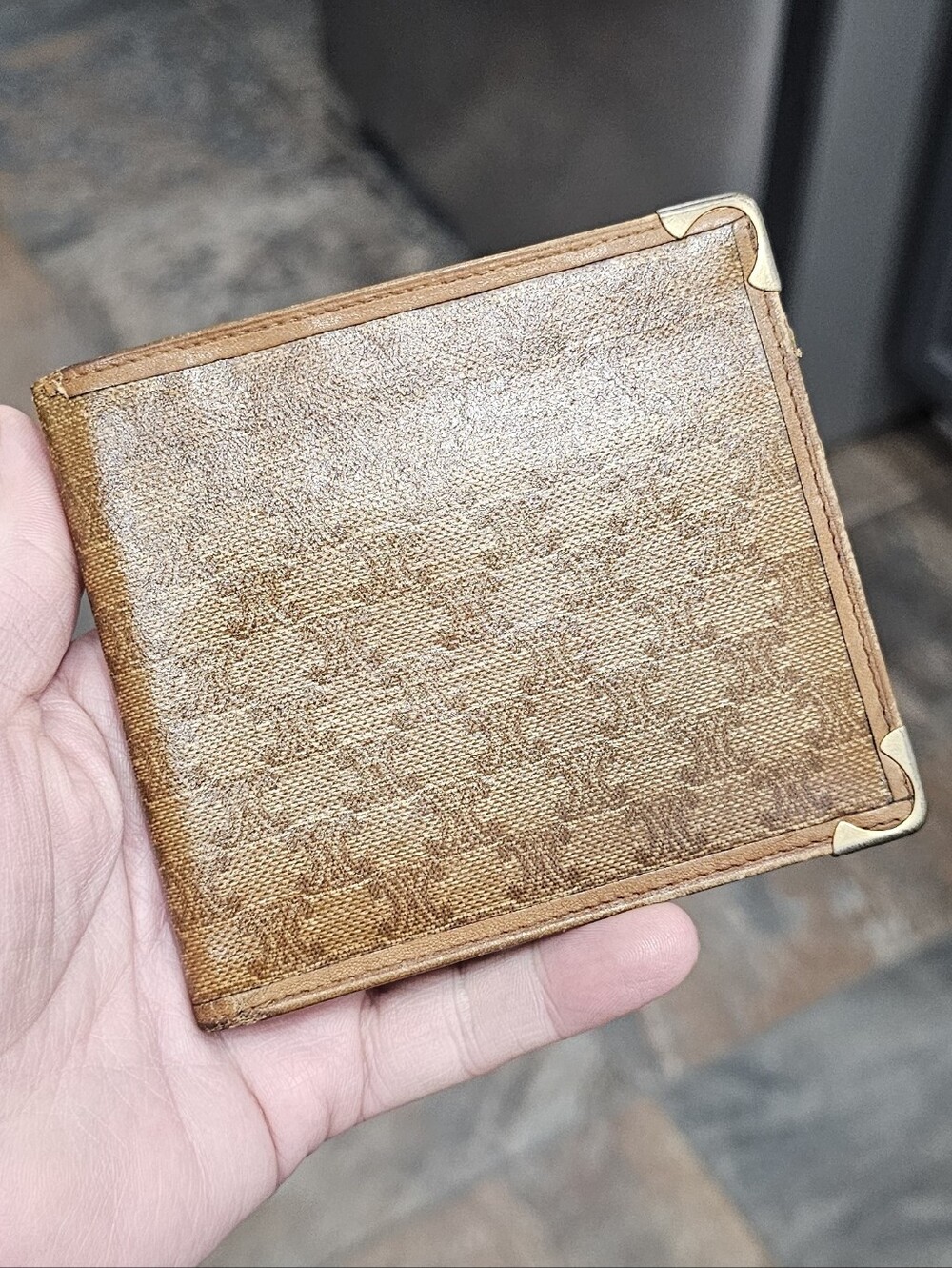 Vintage Celine Macadam Portefeuille Billfold - 🔥RARE🔥 - GOLD CORNERS